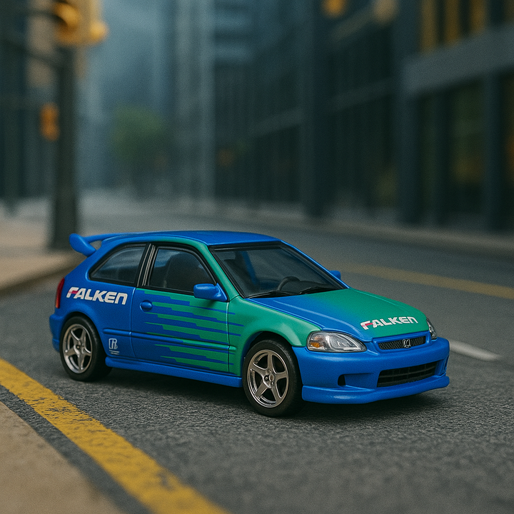 🔵 '99 Honda Civic Type R [EK9] – Falken Drift Livery  Hot Wheels Premium | HW Speed Graphics