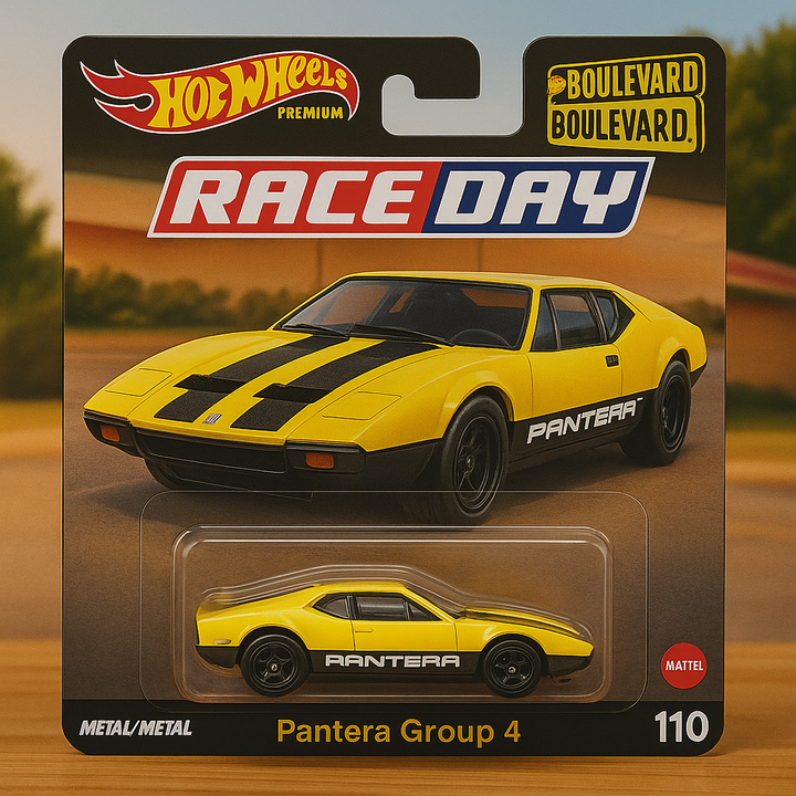 🏁 De Tomaso Pantera Gruppo 4 – Hot Wheels Premium (Boulevard Series #110)