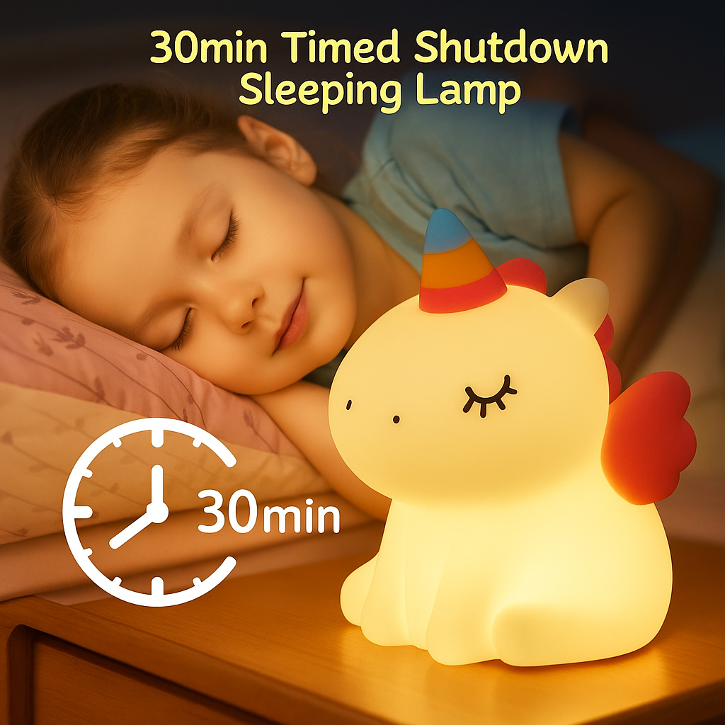 Unicorn Night Light for Kids – Tap Control, Rechargeable & 3 Brightness Modes