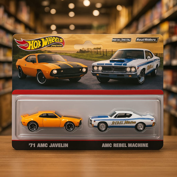 Hot Wheels Premium – ’71 AMC Javelin x AMC Rebel Machine (Car Culture Series)