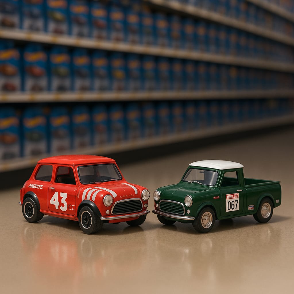 Hot Wheels Premium – Morris Mini x ’67 Austin Mini Pickup (Car Culture Series)