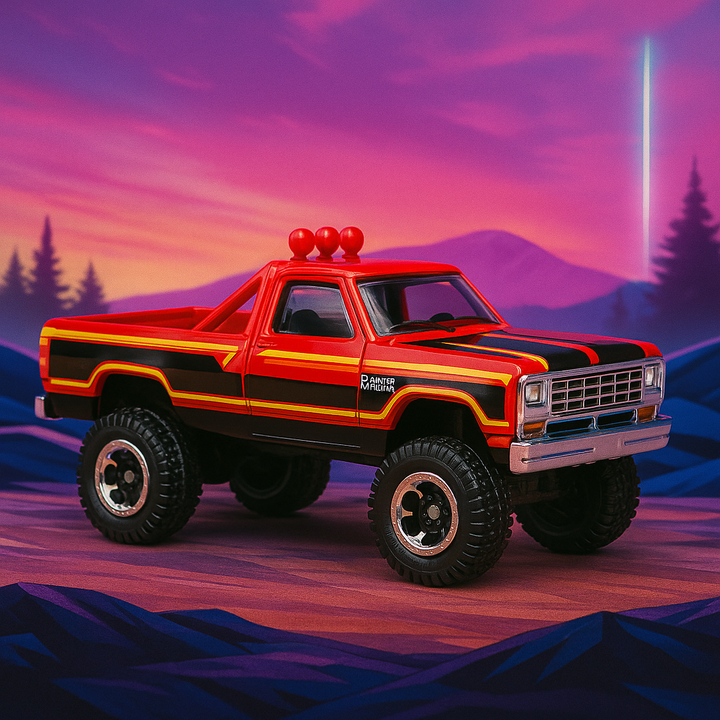 🚛 1980 Dodge Macho Power Wagon – Hot Wheels Premium (Tubular Trucks Series #1/5)