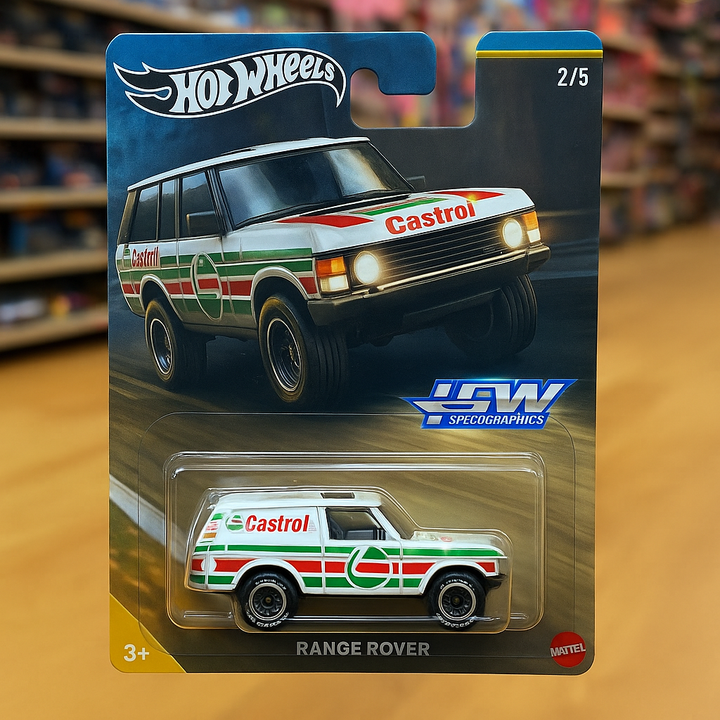 🟢⚪🔴 Range Rover Classic – Castrol Edition  Hot Wheels Premium | HW Speed Graphics Series (2/5)