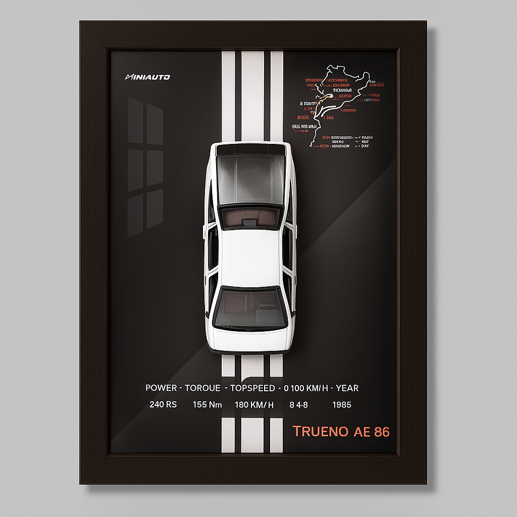 3D Sports Car Frame Art with Removable Alloy Model – LED Wall Décor for Car Lovers & Kids