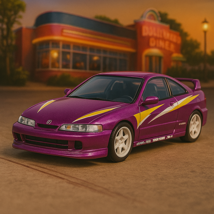 💜 Custom '01 Acura Integra GSR – Hot Wheels Premium (Boulevard Series #107)