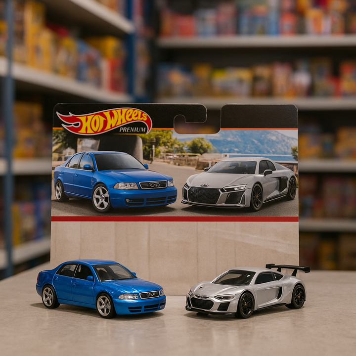🏎️ Audi S4 Quattro 💙 Audi R8 LMS 🐺  – Hot Wheels Premium Car Culture 2-Car Pack