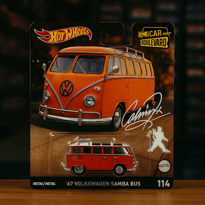 🧡 1967 Volkswagen Samba Bus – Hot Wheels Premium (Boulevard Series #114)